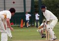 Richard Flood bowls to Andy Kellett
