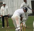 Jordan Relph bowled by Roy Silva