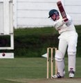 Keiran McCullagh strikes the ball through the covers
