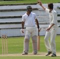 The batsman is Bilal Asad and the bowler Richard Gleeson