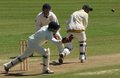Munaf Bavla plays the ball behind square
