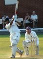 Mohammad Zaman Khan hits down the ground