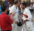 John Cordingley congratulates Mohammad Zaman Khan