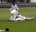 Mohammad Zaman Khan mobbed on taking the winning catch