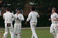 Sajid Patel bowled by Gareth Cordingley leads to smiling Darwen faces