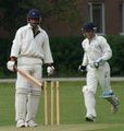 Sajid Patel cannot beleive it after being bowled by Gareth Cordingley