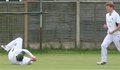 Adam Cowperthwaite take a diving catch to dismiss Atiq Uz Zaman