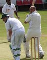 The Bowler Pasan Wanasinghe, The batsman Mark Wilkinson and the keeper Chris D'Leny 
