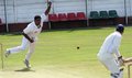 Pasan Wanasinghe bowls to Matthew Clark