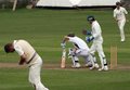 Scott Clement takes the catch to dismiss Robert Parker