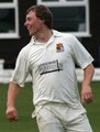 Its a happy Chris Miller on taking his 9th wicket of the innings