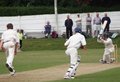 Nathan Bolus plays Luis Reece square of the wicket