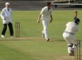 Ryan Bailey drives Richard Gleeson through the covers