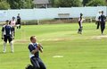 Neil Cordingley takes the catch to dismiss Nimesh Perera